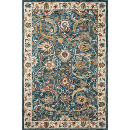 Victoria VK-24 Rug by Loloi in ocean, multi. Made from 100% wool in a unique style.