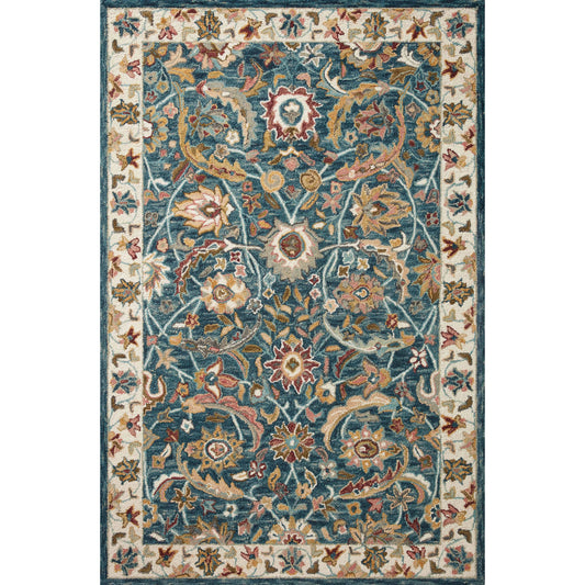 Victoria VK-24 Rug by Loloi in ocean, multi. Made from 100% wool in a unique style.