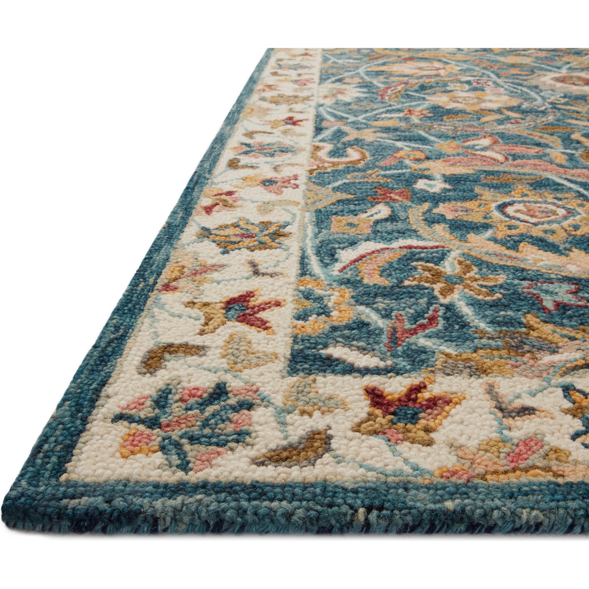 Victoria VK-24 Rug by Loloi in ocean, multi. Made from 100% wool in a unique style.