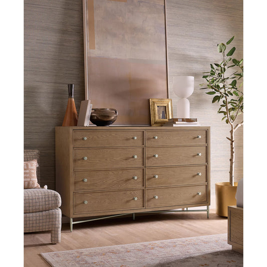 Sonnet Eight-Drawer Dresser by Hooker Furniture in medium wood and wren. Made from unique in a transitional style.