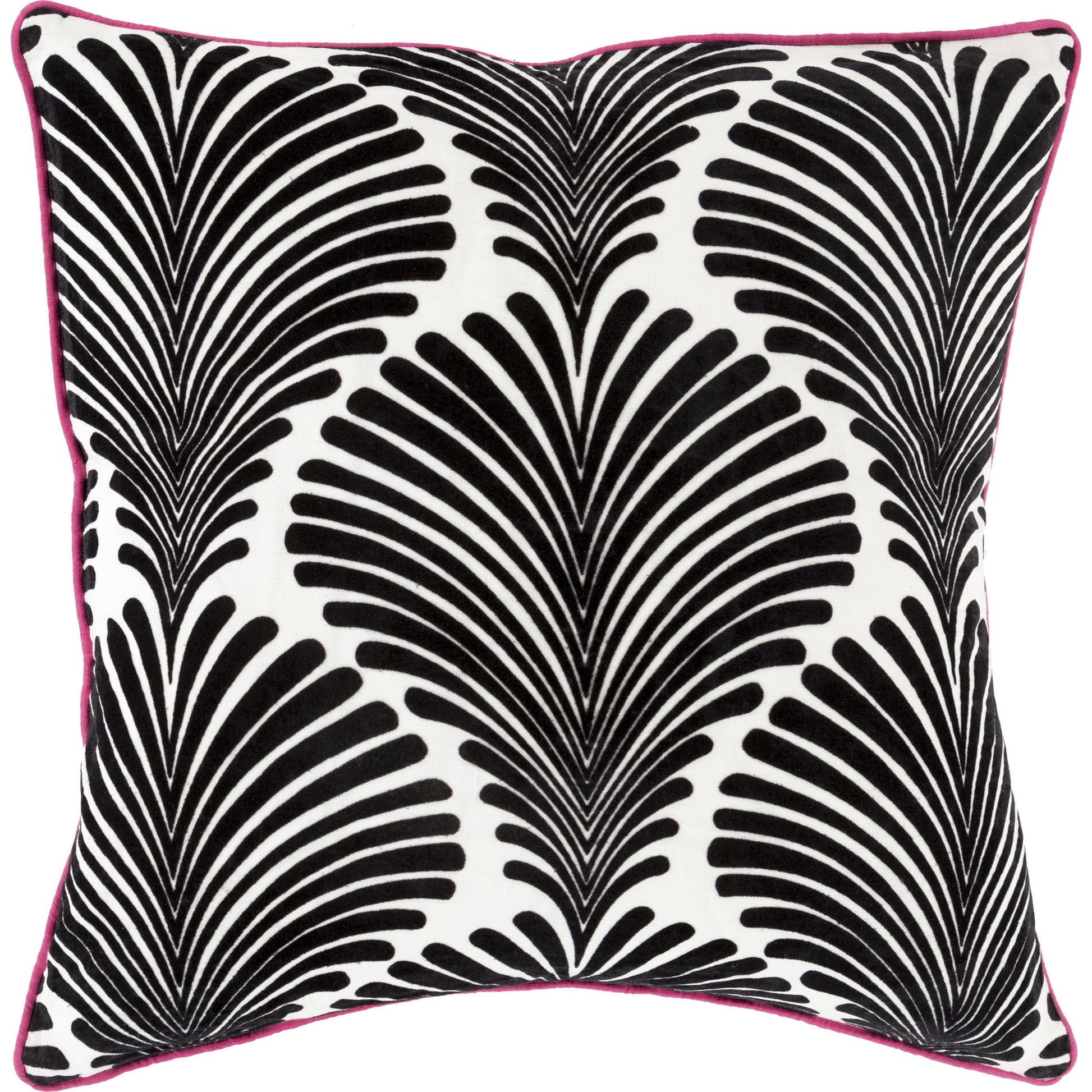 Viviane Indoor/Outdoor Pillow by Surya in black, ivory. Made from unique in a modern style.