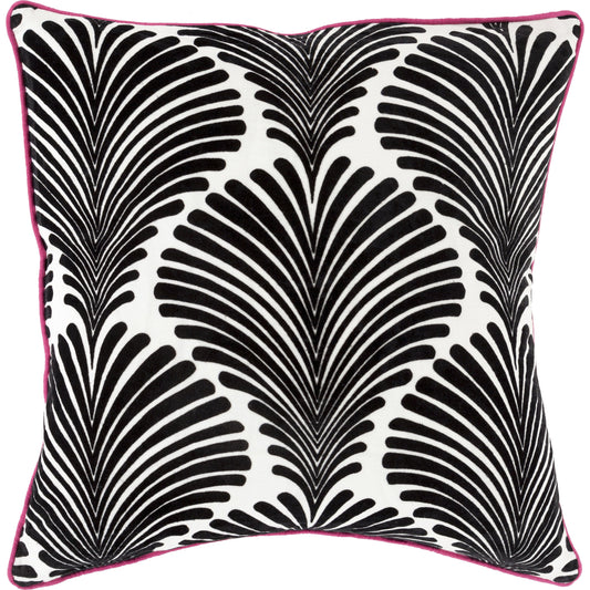 Viviane Indoor/Outdoor Pillow by Surya in black, ivory. Made from unique in a modern style.