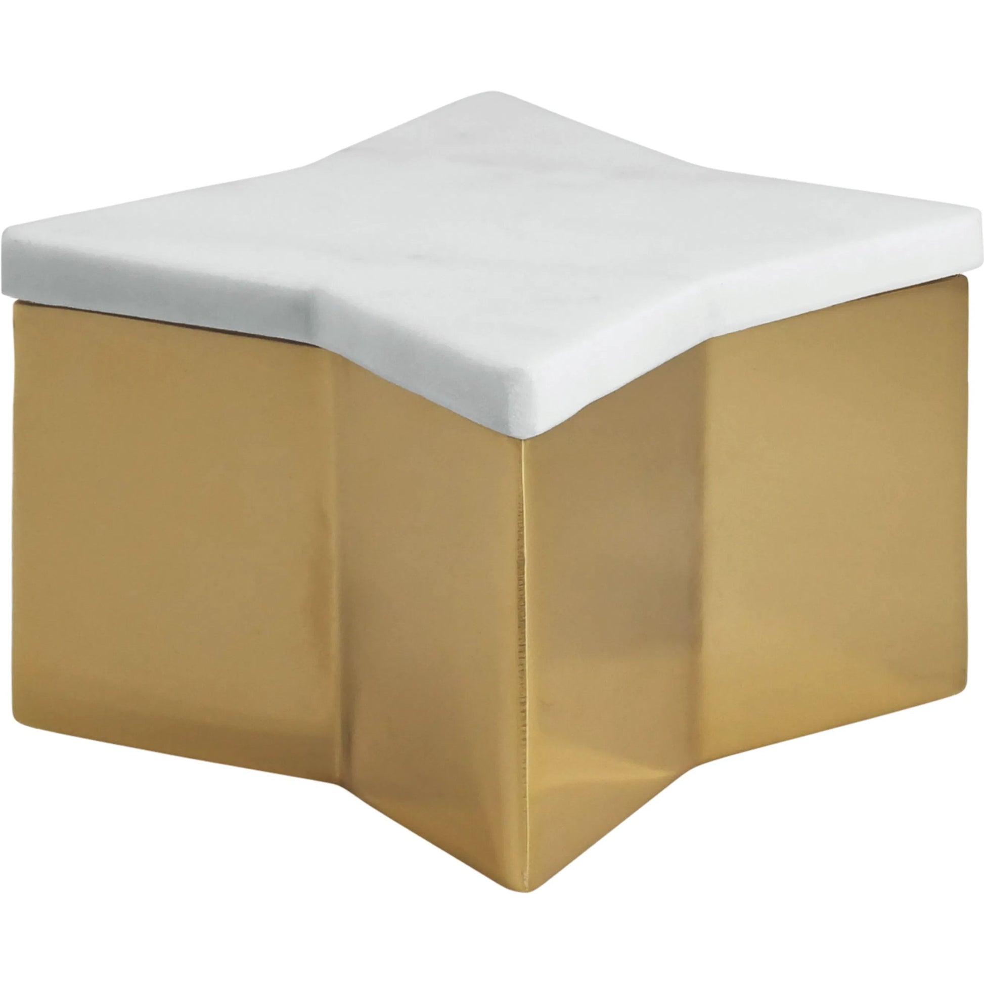 Vixen Star Box by Worlds Away. Made from marble, brass in a modern style.