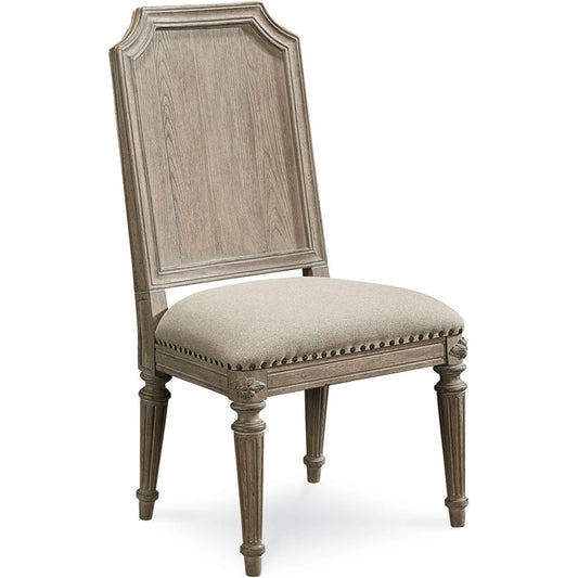 001 SI-2064892 | Primary Silo | Arch Salvage Mills Side Chair (Set of 2) by A.R.T. Furniture. Made from parrawood solids, cathedral elm veneers, foam, fabric, metal in a traditional style.