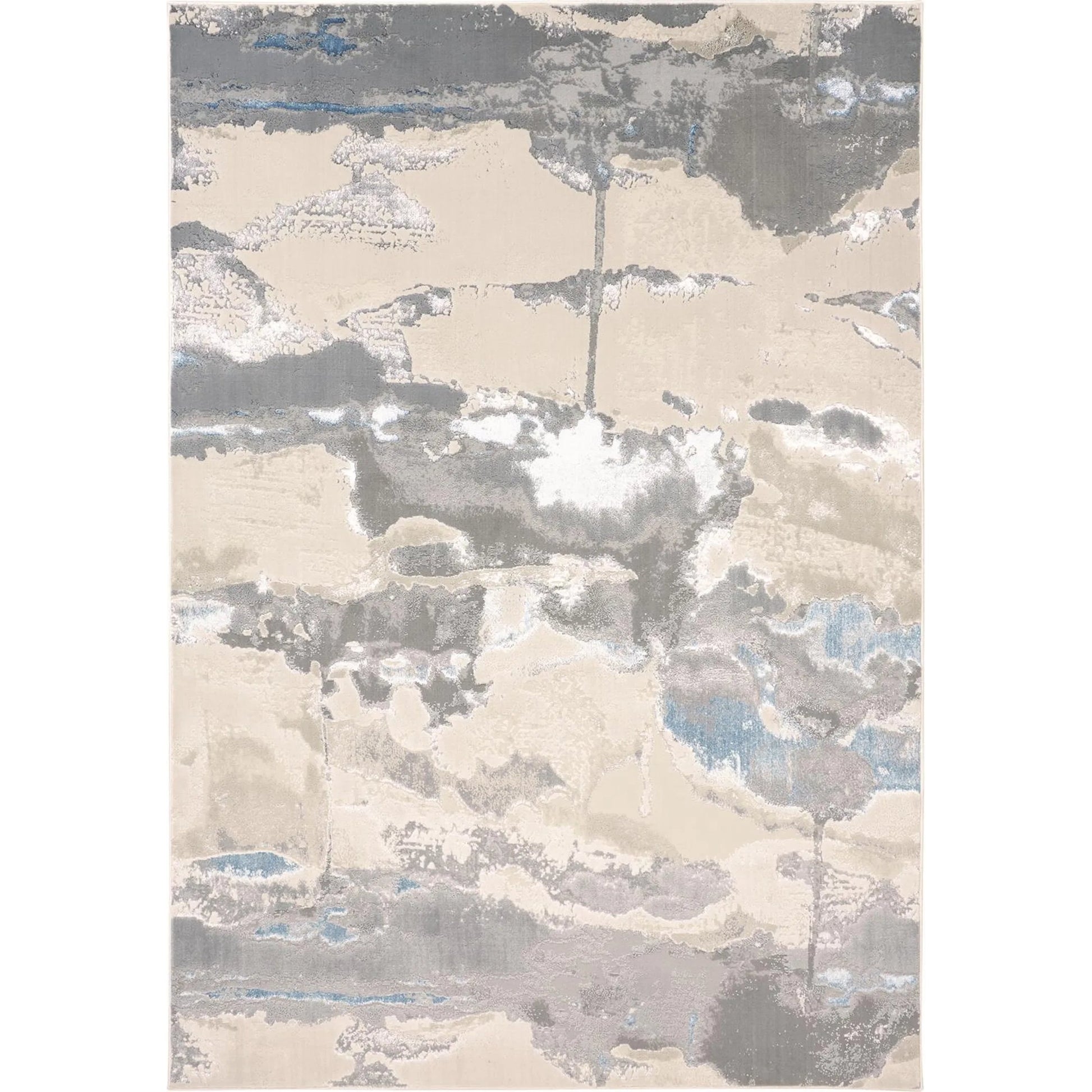 Azure Metallic Marble Rug - 3525F by Feizy in blue, gray. Made from polyester, polypropylene in a unique style.
