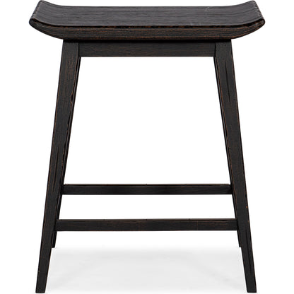 Commerce & Market Stool by Hooker Furniture in black. Made from wood, copper sheet in a transitional style.
