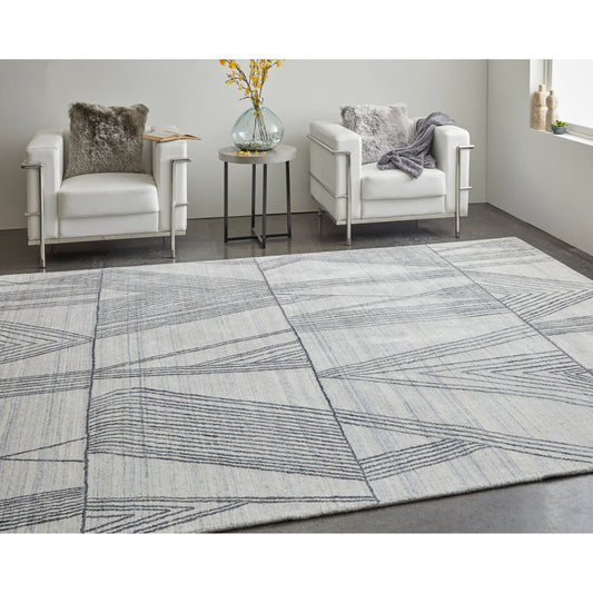 Whitton Rug - 8893F by Feizy in ivory, black. Made from viscose, wool in a unique style.
