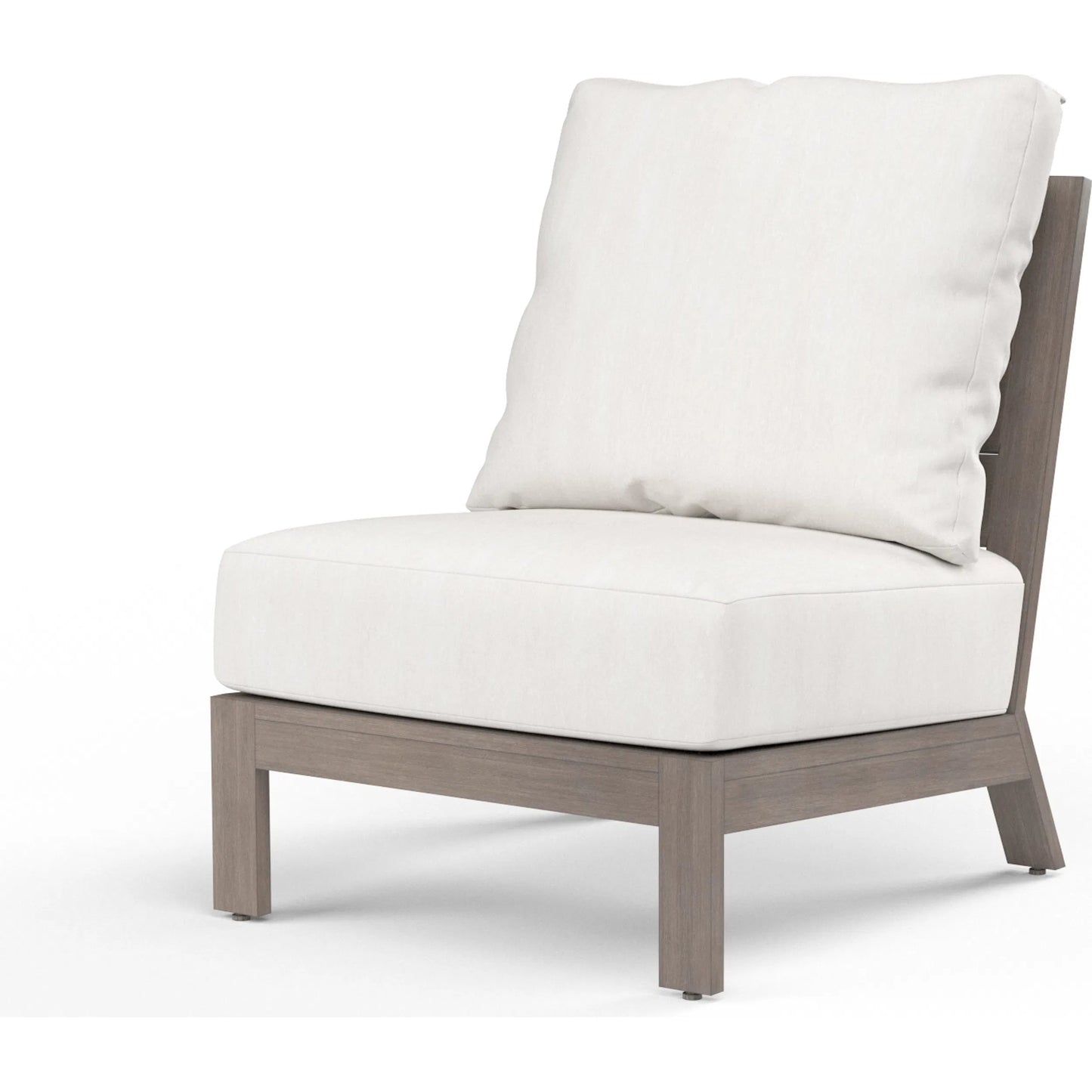 001 SI-2166956 | Primary Silo | Laguna Outdoor Armless Club in Canvas Flax by Sunset West in driftwood. Made from aluminum in a modern style.