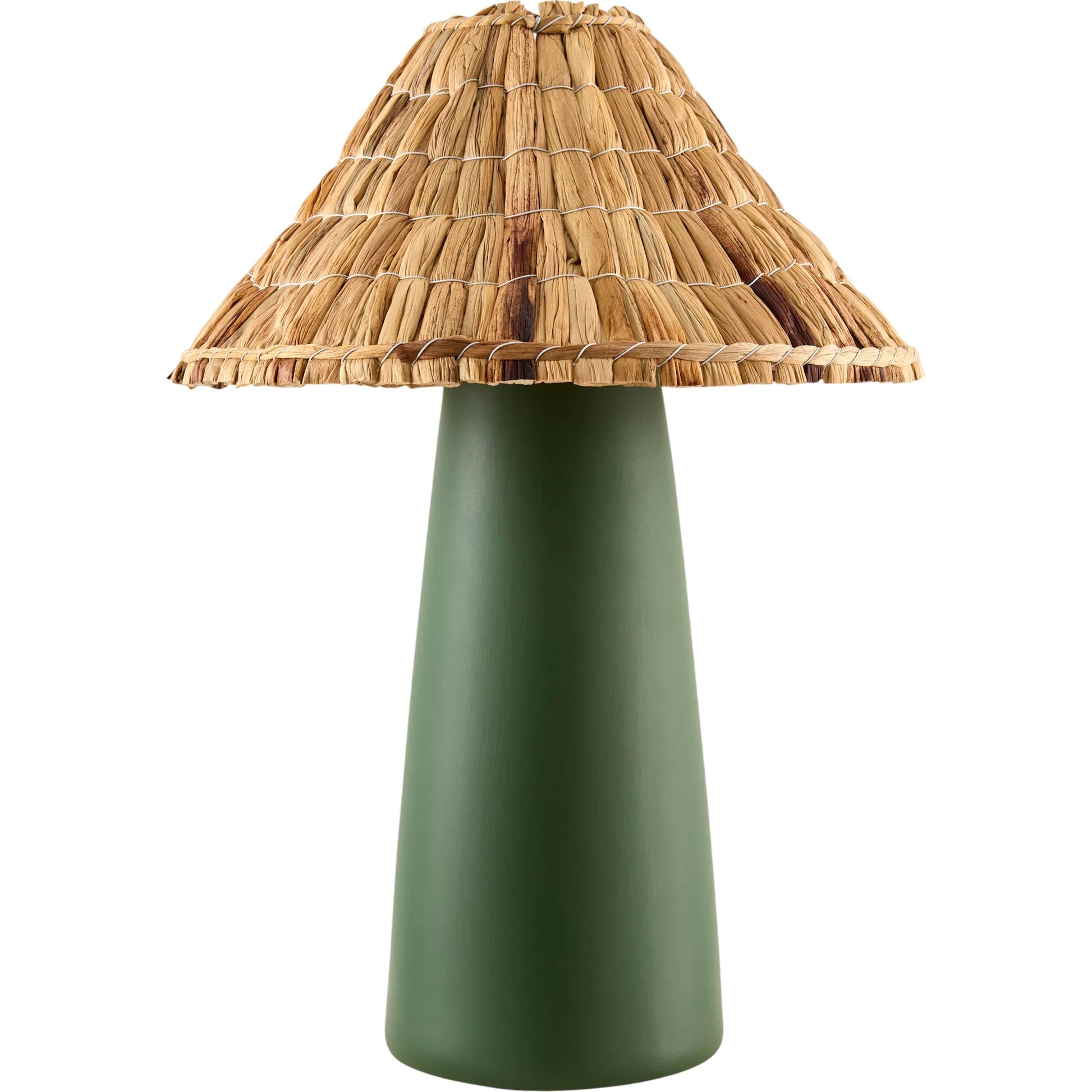 Vikundu Accent Table Lamp by Livabliss in hand painted. Made from ceramic, seagrass, polyester in a unique style.