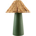 Vikundu Accent Table Lamp by Livabliss in hand painted. Made from ceramic, seagrass, polyester in a unique style.