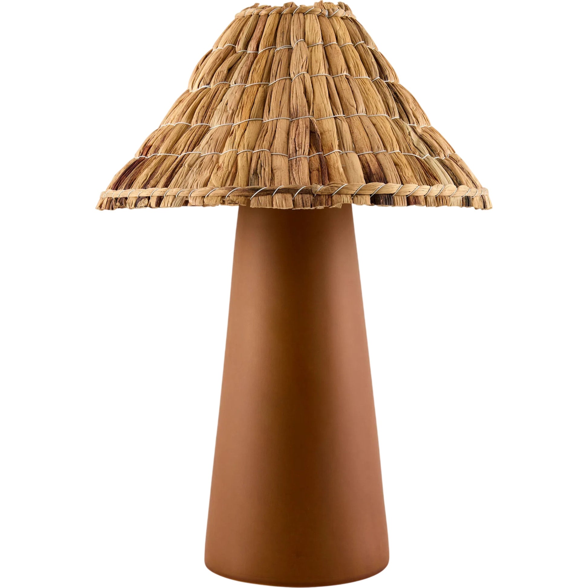 Vikundu Accent Table Lamp by Livabliss in hand painted. Made from ceramic, seagrass, polyester in a unique style.