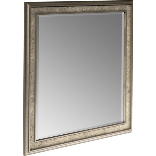 Cove Dresser Mirror by A.R.T. Furniture in grey and mica. Made from rubberwood solids, primavera veneer, glass, cork in a unique style.