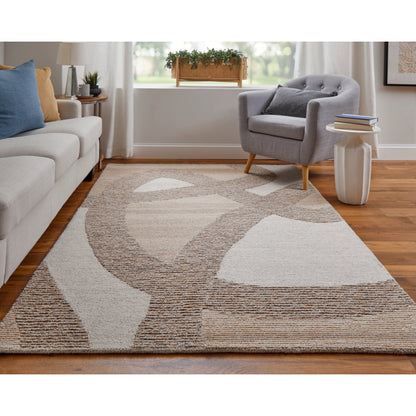 Pollock Rug - 8952F by Feizy in brown, tan, ivory. Made from wool, nylon in a unique style.