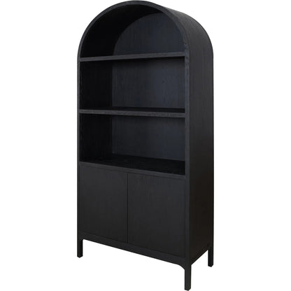 Wilde Display Cabinet by Moe's Home Collection in black. Made from solid oak, oak veneer, plywood in a modern style.