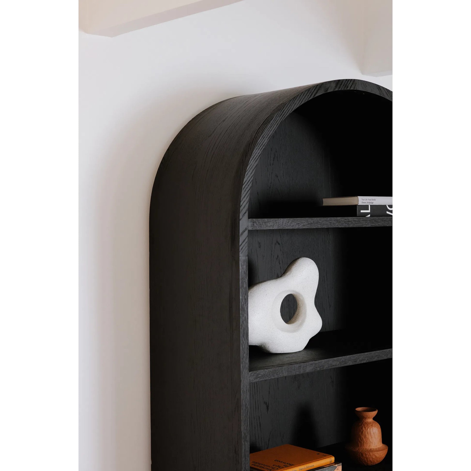 Wilde Display Cabinet by Moe's Home Collection in black. Made from solid oak, oak veneer, plywood in a modern style.
