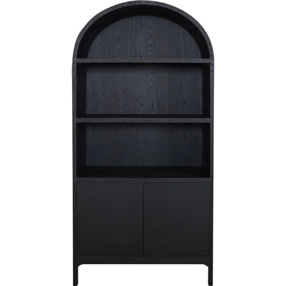 Wilde Display Cabinet by Moe's Home Collection in black. Made from solid oak, oak veneer, plywood in a modern style.