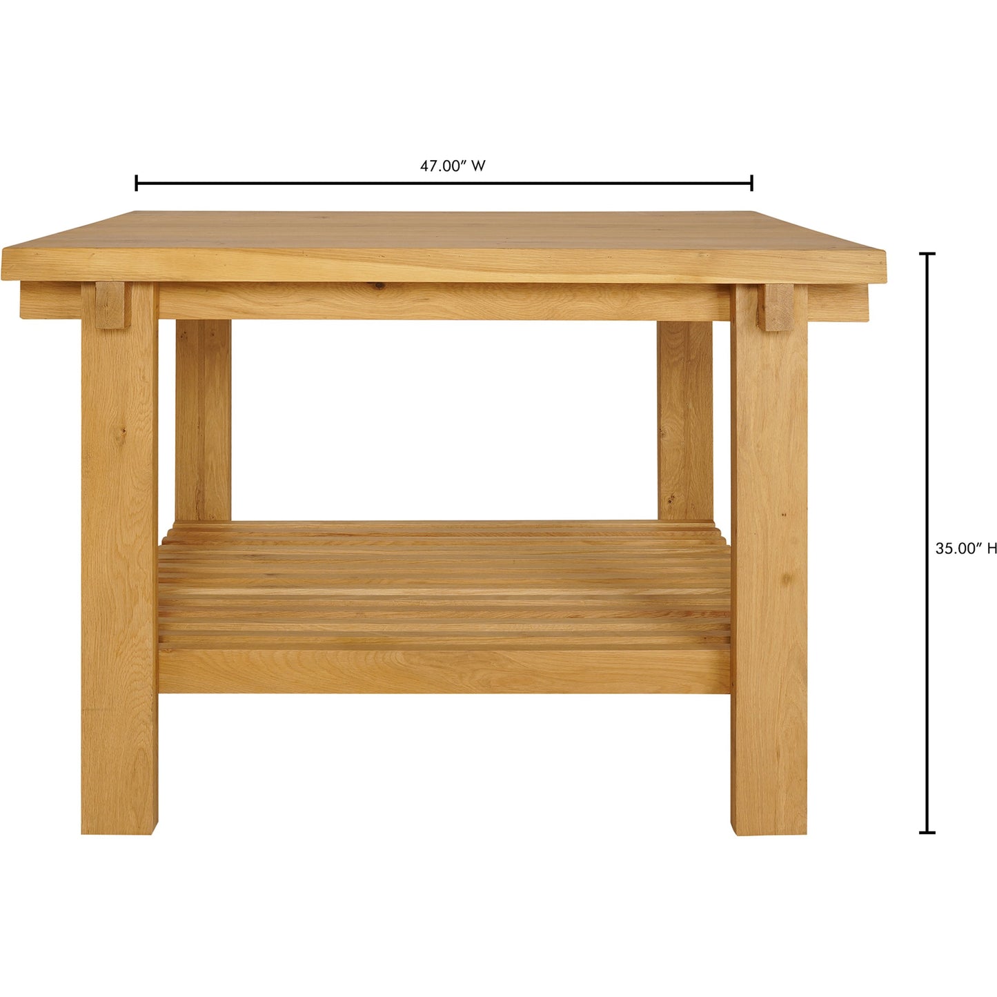 003 SI-2042580 | Additional Silo | August Counter Table by Moe's Home Collection in natural. Made from solid oak frame, plywood top support in a modern style.