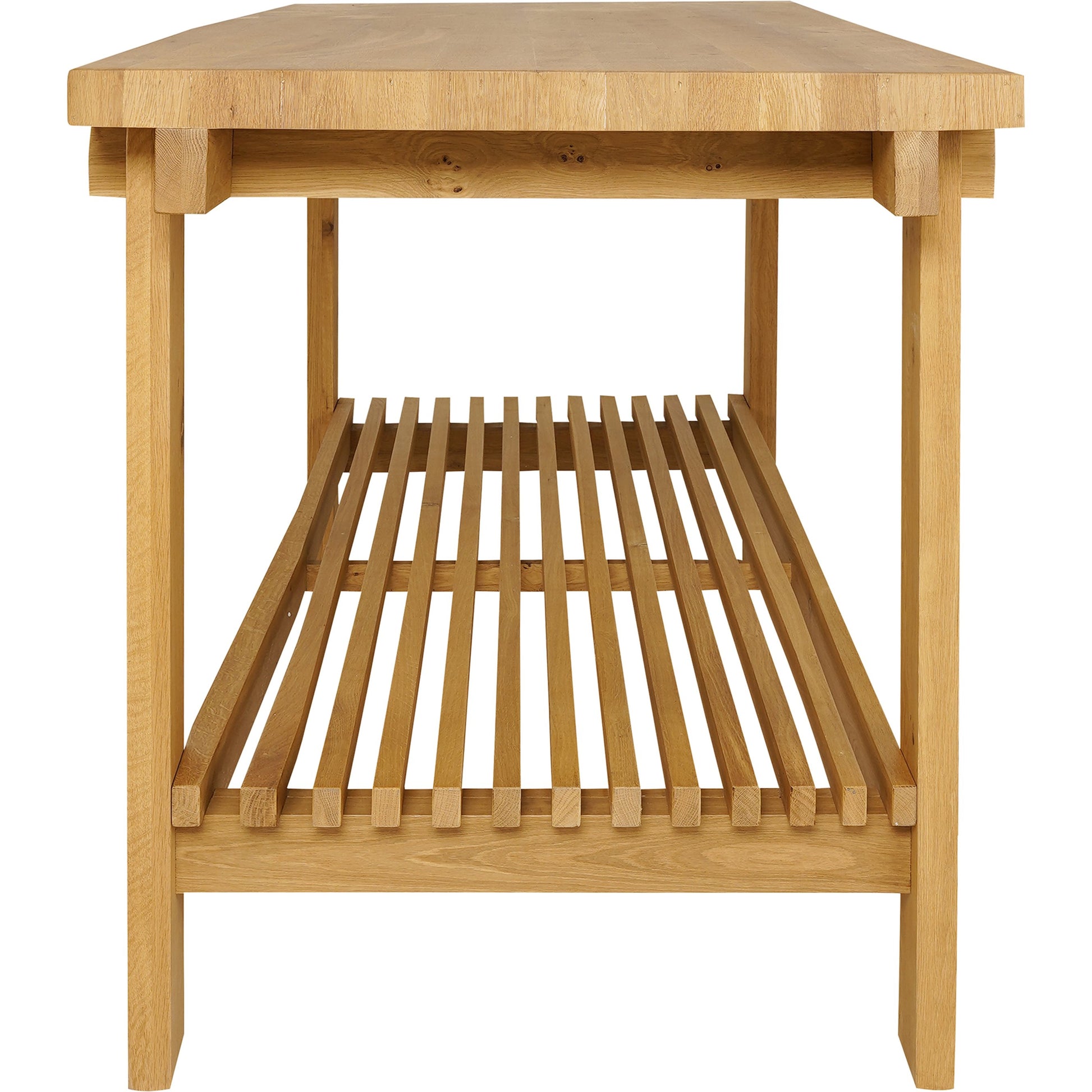 August Counter Table by Moe's Home Collection in natural. Made from solid oak frame, plywood top support in a modern style.