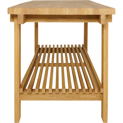 August Counter Table by Moe's Home Collection in natural. Made from solid oak frame, plywood top support in a modern style.