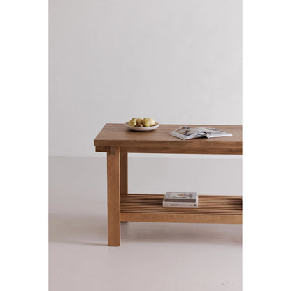 August Counter Table by Moe's Home Collection in natural. Made from solid oak frame, plywood top support in a modern style.