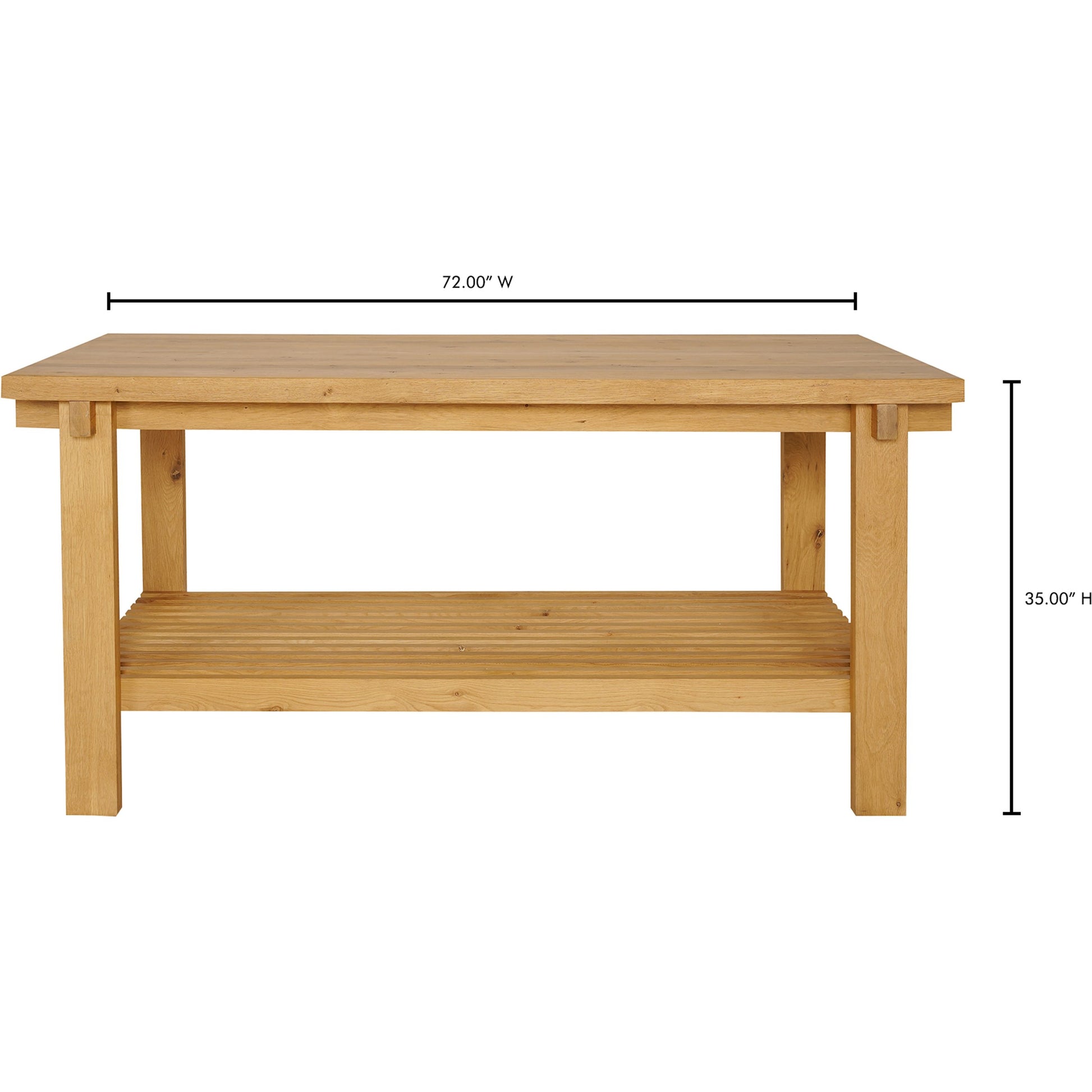 August Counter Table by Moe's Home Collection in natural. Made from solid oak frame, plywood top support in a modern style.