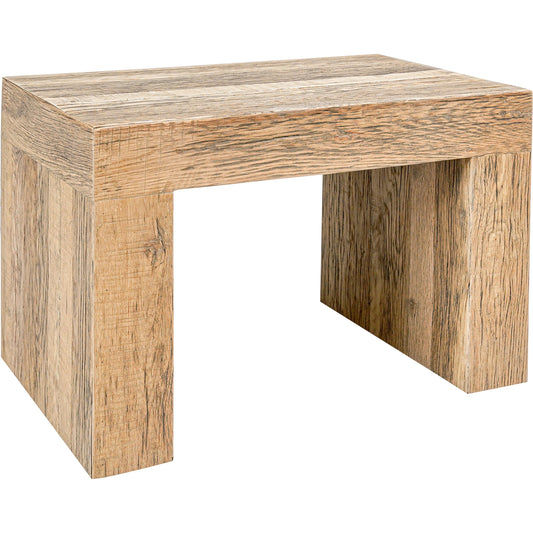 Evander Dining Stool by Moe's Home Collection. Made from solid reclaimed oak, plywood support in a modern style.