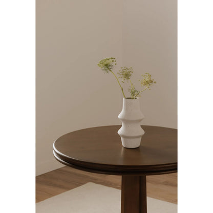 Charles Cafe Table by Moe's Home Collection in brown. Made from solid pine edge with pine veneer over plywood top, solid pine base in a traditional style.