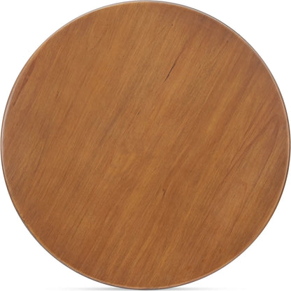 Charles Cafe Table by Moe's Home Collection in brown. Made from solid pine edge with pine veneer over plywood top, solid pine base in a traditional style.