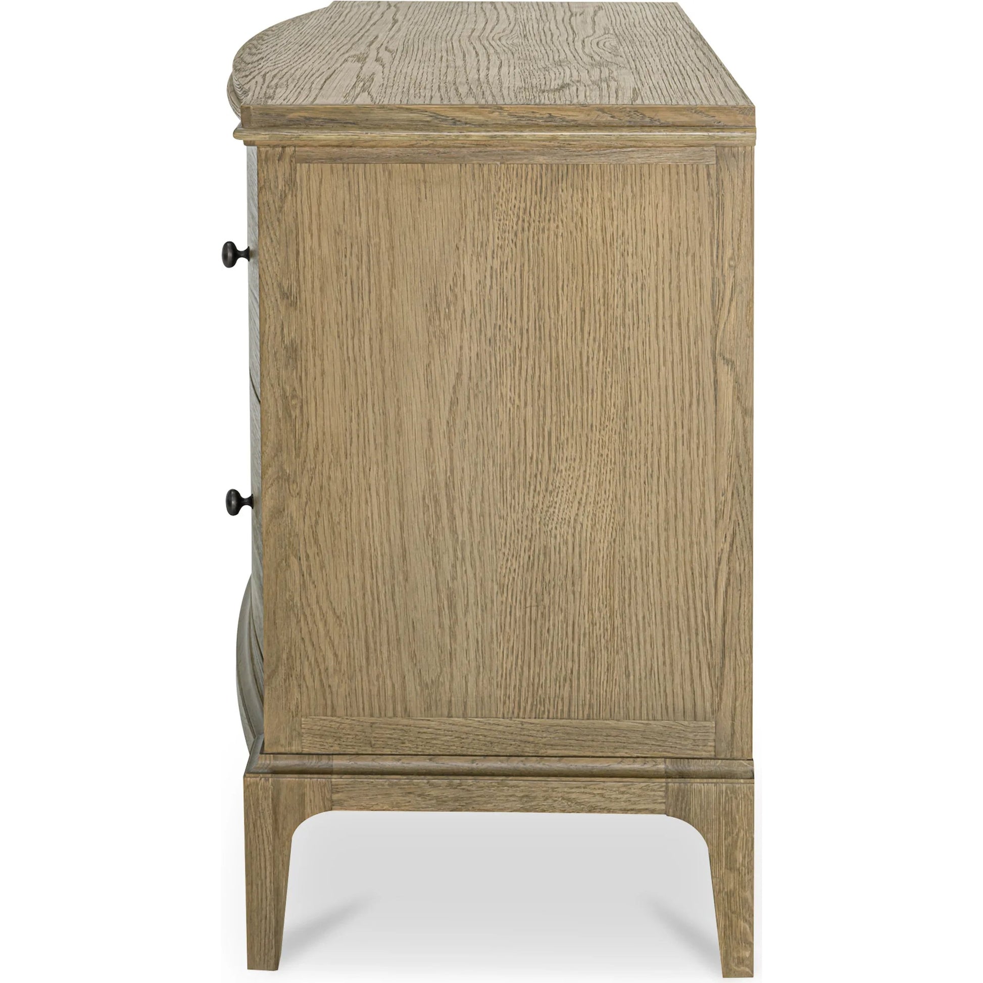 Sadie Nightstand by Moe's Home Collection in brown. Made from solid oak frame, oak veneer over plywood top, side, oak veneer drawer interior in a transitional style.