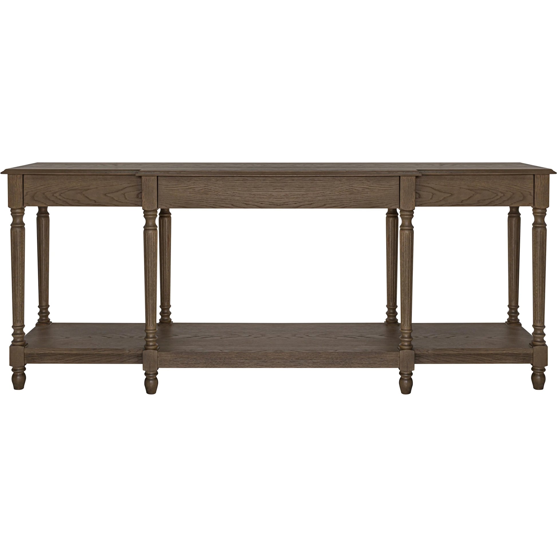 Martha Console Table by Moe's Home Collection in brown. Made from solid oak frame, oak veneer over plywood top, oak veneer drawer interior in a traditional style.