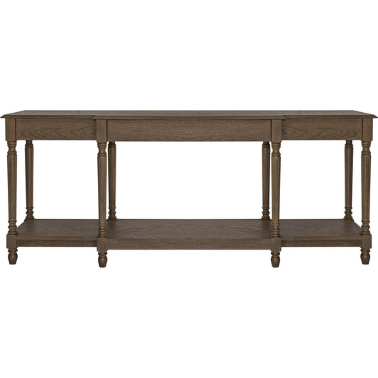 Martha Console Table by Moe's Home Collection in brown. Made from solid oak frame, oak veneer over plywood top, oak veneer drawer interior in a unique style.
