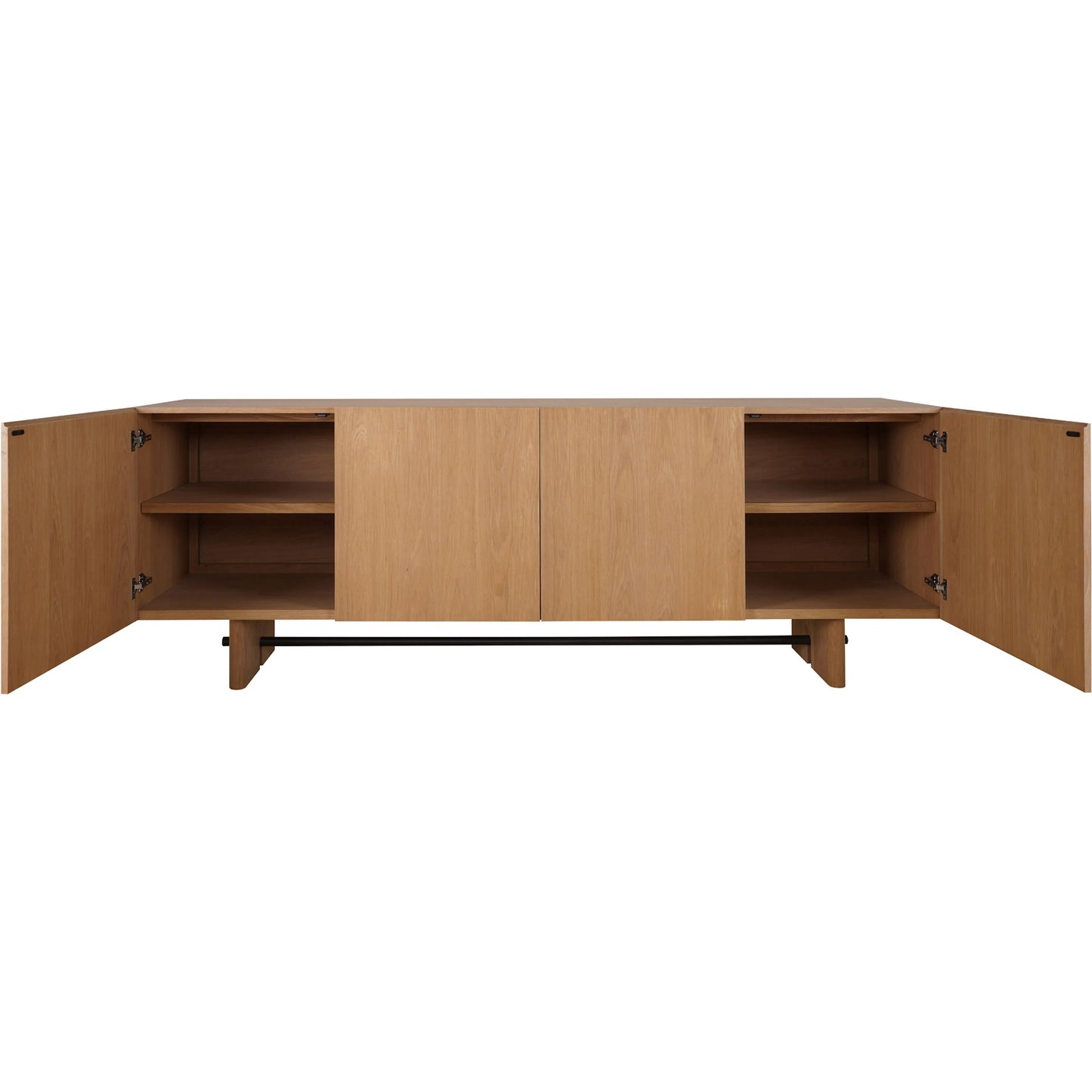 006 SI-2441489 | Additional Silo | Madison Sideboard by Moe's Home Collection in natural oak. Made from solid oak tabletop, base edge, oak veneer over plywood tabletop, metal in a transitional style.