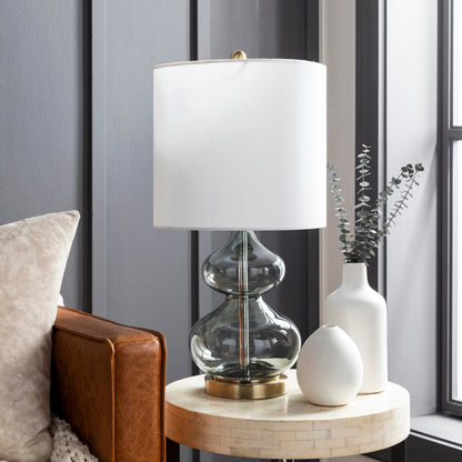 Volcano - 29404 by Surya in charcoal, gold, translucent, white, metallic brass and antiquedtranslucentantiqued. Made from linen, polyester, glass, metal in a transitional style.