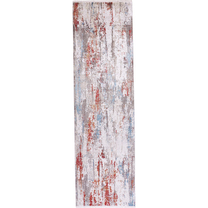 Cadiz Rug - 3903F by Feizy in gray, red, blue. Made from viscose, acrylic in a unique style.