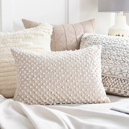 Valin Pillow - 13676 by Surya in oatmeal, cream. Made from 100% cotton, 100% linen in a traditional style.