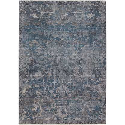 Cicely Rug by Jaipur Living in blue, gray. Made from 65% polyester 35% viscose in a unique style.
