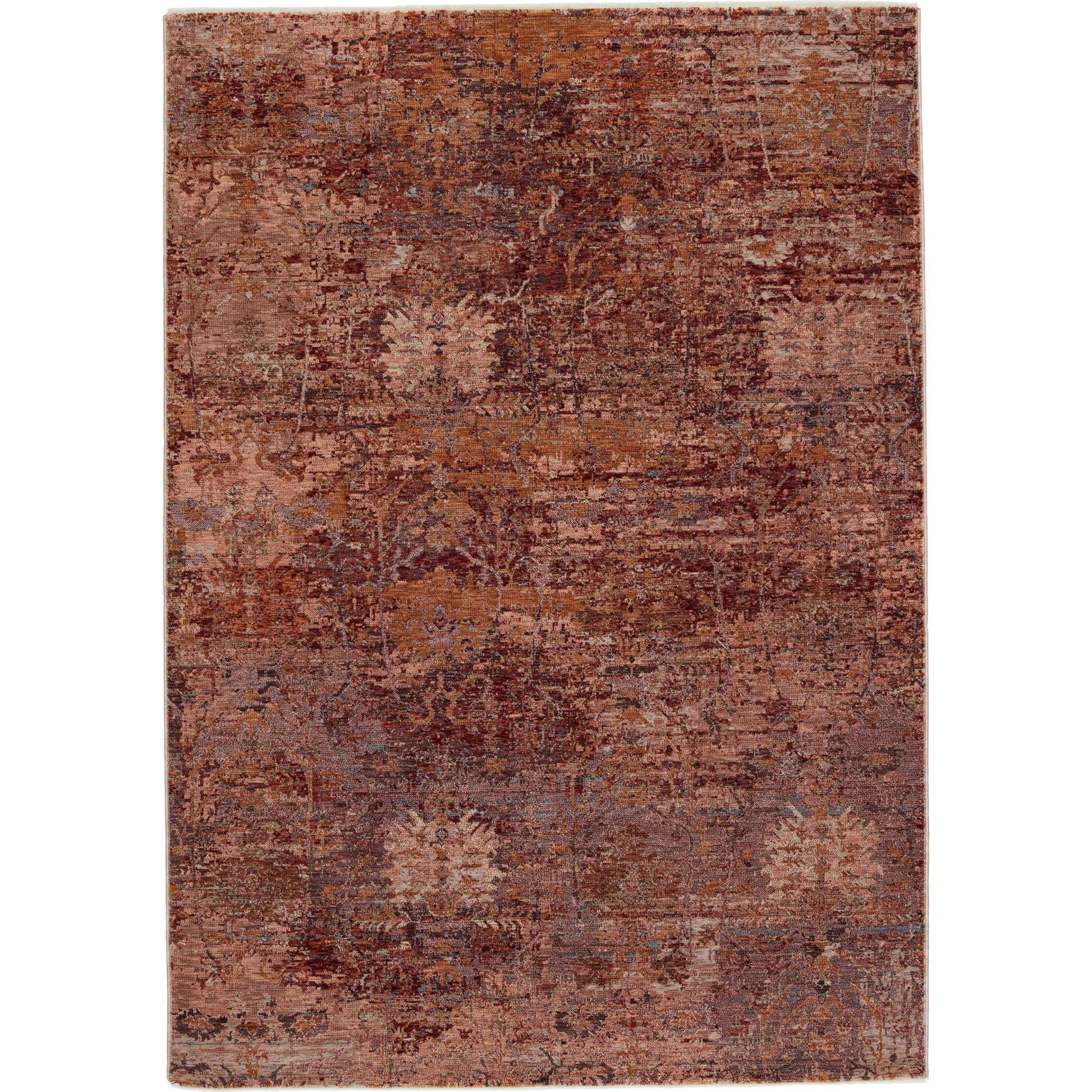 Ozella Rug by Jaipur Living in red, rust. Made from 65% polyester 35% viscose in a unique style.