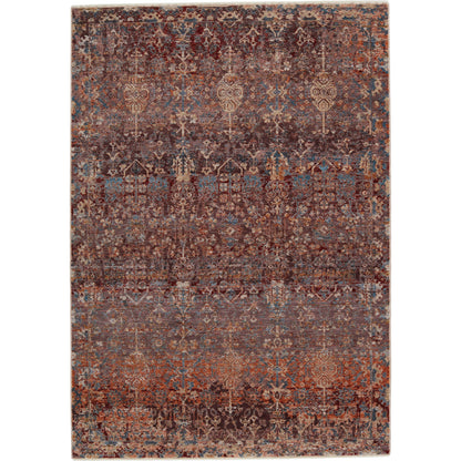 Marisol Rug by Jaipur Living in maroon, blue. Made from 65% polyester 35% viscose in a unique style.