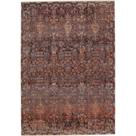 001 SI-1782068,SI-1782071,SI-1785575,SI-1795265 | Primary Silo | Marisol Rug by Jaipur Living in maroon, blue. Made from 65% polyester 35% viscose in a unique style.