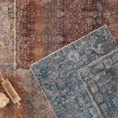 Marisol Rug by Jaipur Living in maroon, blue. Made from 65% polyester 35% viscose in a unique style.