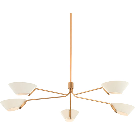 Valenne Chandelier by Surya in white, metallic brass and plated, metallic. Made from iron, glass, metal in a unique style.