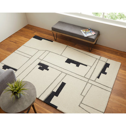 Maguire Transitional Rug - 8902F by Feizy in ivory, gray, taupe. Made from wool, nylon in a unique style.