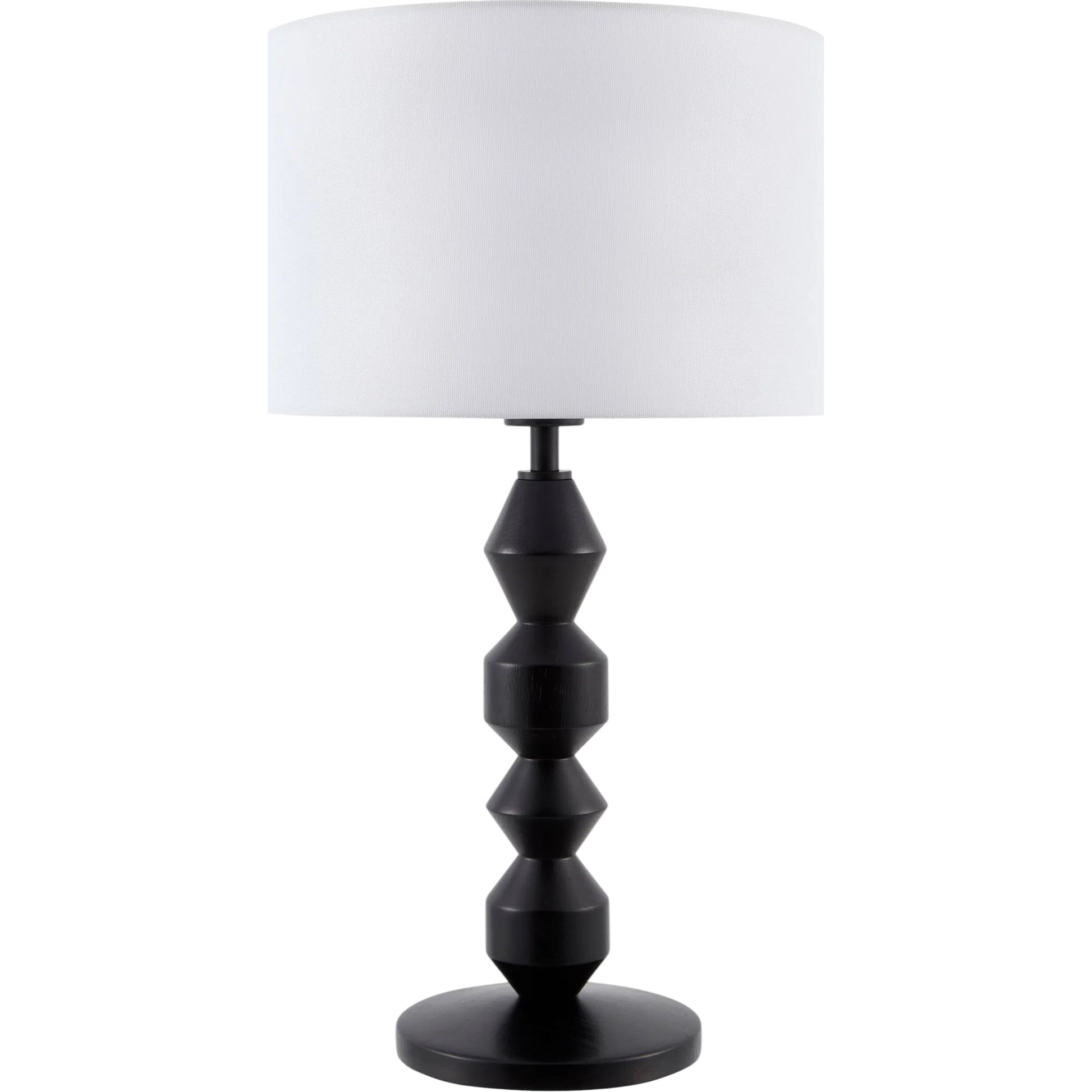 Velorian Accent Table Lamp by Livabliss in painted. Made from rubber wood, linen in a unique style.