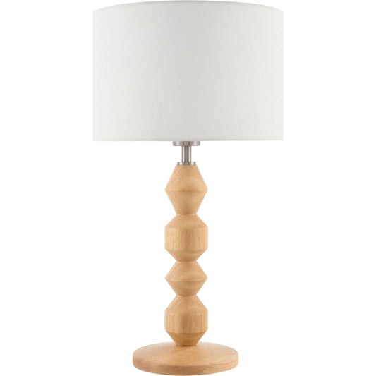 Velorian Accent Table Lamp by Livabliss in painted. Made from rubber wood, linen in a unique style.