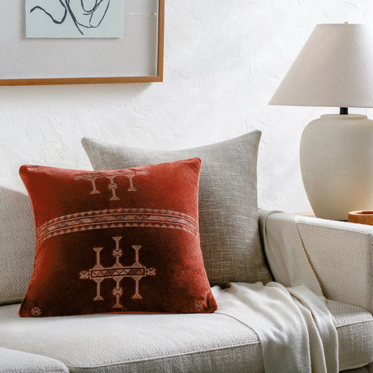 Velour Pillow - 493881 by Surya. Made from unique in a traditional style.