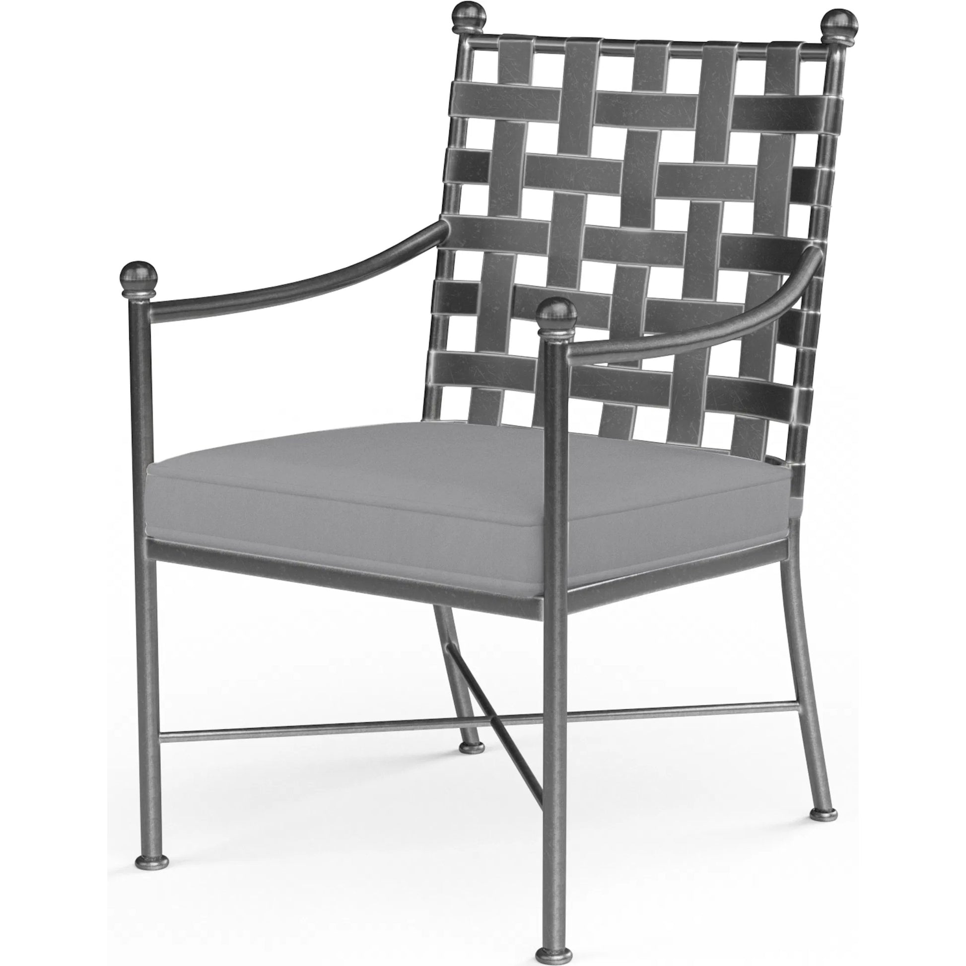 Provence Outdoor Dining Chair by Sunset West. Made from wrought iron in a modern style.