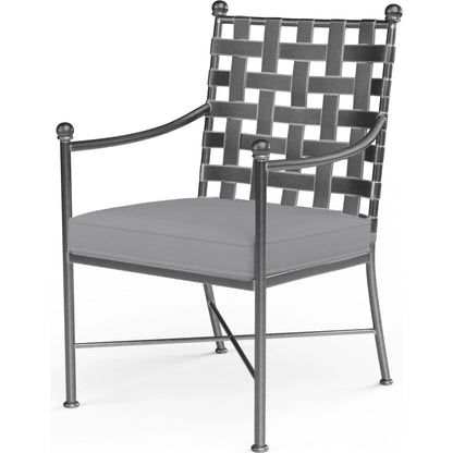 Provence Outdoor Dining Chair by Sunset West. Made from wrought iron in a modern style.