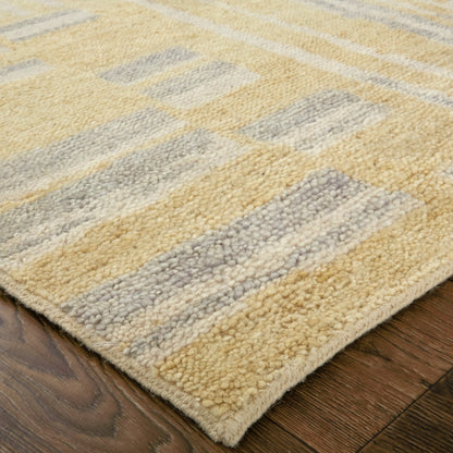 Weatherfield Transitional Rug - T06T6004 by Thom Felicia by Feizy Rugs in gold, gray. Made from wool in a unique style.