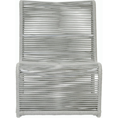 Milano Outdoor Armless Club Chair by Sunset West. Made from olefin rope in a coastal style.