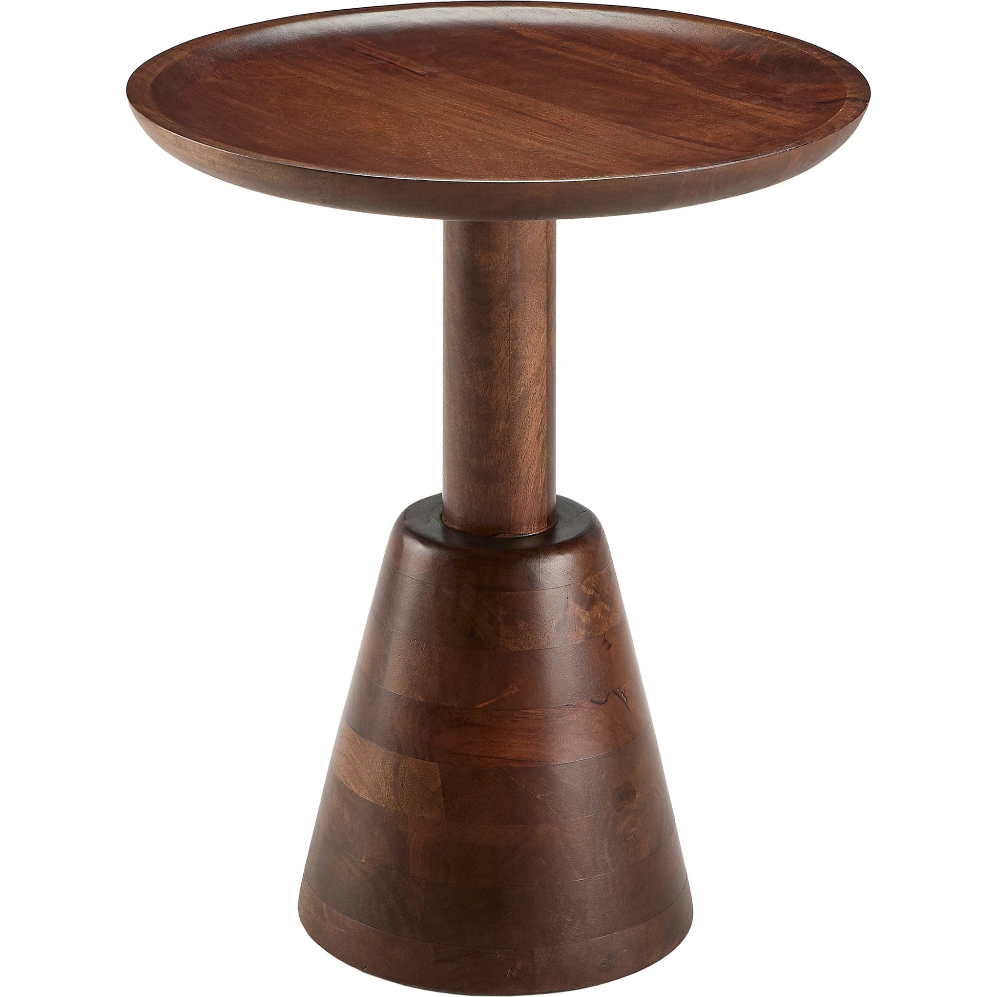 Maeve - 500554 by Surya in dark brown, brown and wood finish, polished. Made from top: mango wood, base: mango wood in a rustic style.
